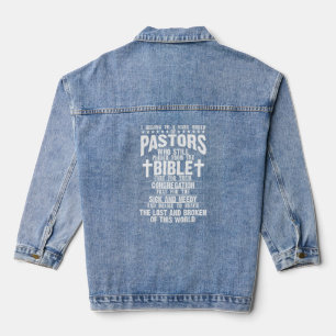 Pastor Appreciation Christian Preacher Men Women Denim Jacket
