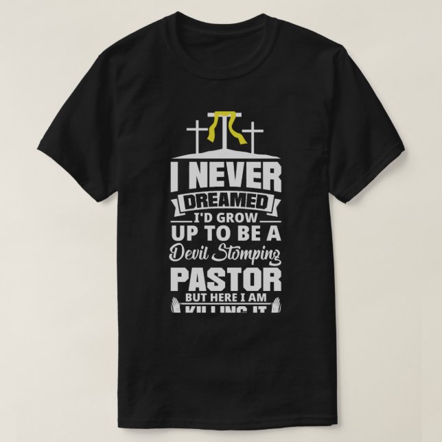 Pastor Appreciation Clergy Preacher Christian Funn T-Shirt (Design Front)
