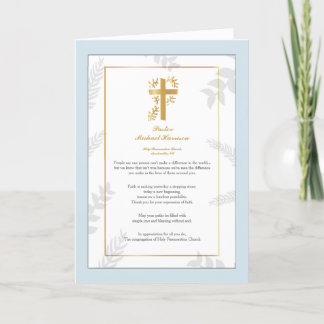 Pastor Appreciation Folded Thank You Card