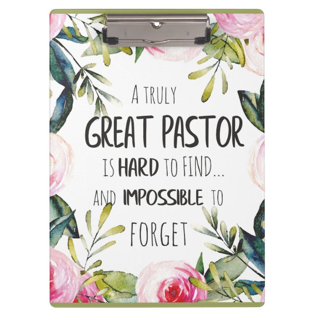 Pastor appreciation Gift Clipboard (Front)