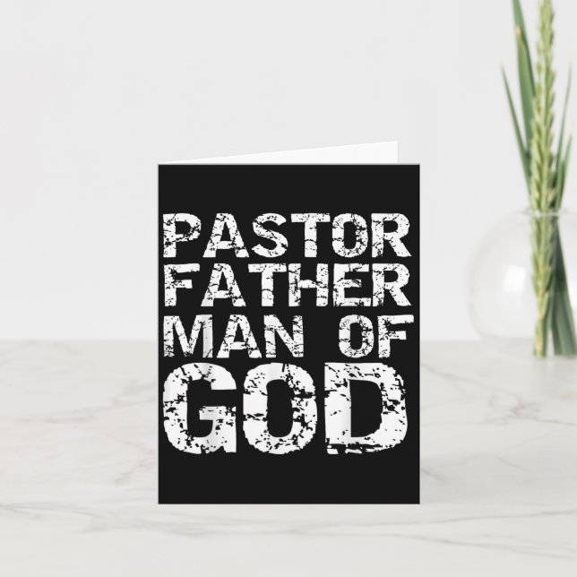 Pastor Appreciation Gift For Dads Pastor Father Ma Card (Front)