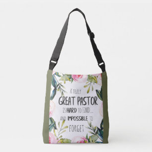 Pastor appreciation Gift Pastor Thank you quote Crossbody Bag