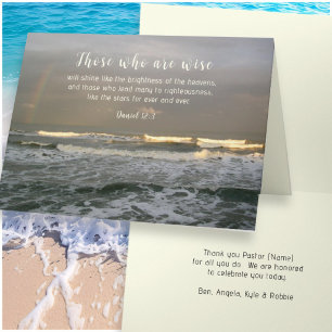 Pastor Appreciation Ocean Scene Scripture Card