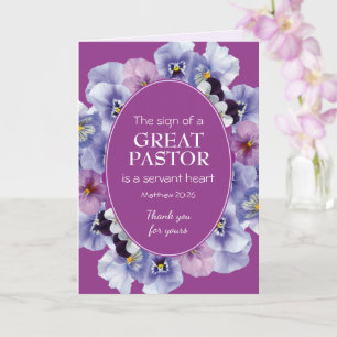 PASTOR APPRECIATION Servant Heart Thank You Card