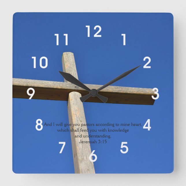 Pastor appreciation square wall clock (Front)