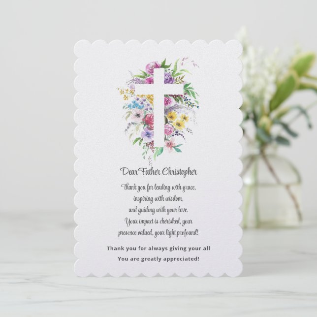 Pastor Appreciation Thank You Card (Standing Front)