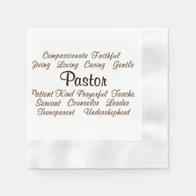 Pastor Attributes Napkin (Front)
