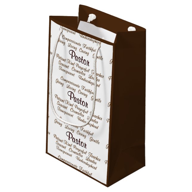 Pastor Attributes Small Gift Bag (Back Angled)