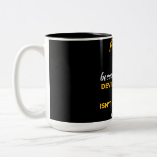 Pastor Because Hardcore Devil Stomping Ninja Two-Tone Coffee Mug
