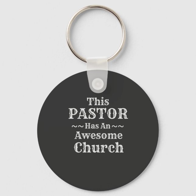 Pastor Button Keychain (Front)