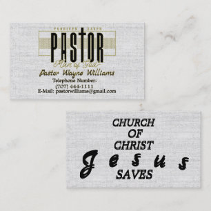 Pastor/Church Personalised Business Card