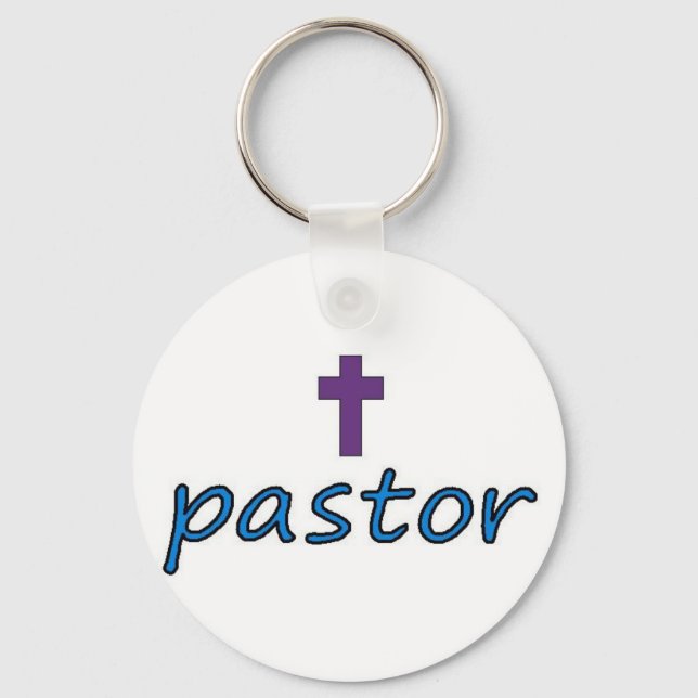 Pastor Cross2 Key Ring (Front)