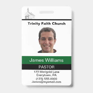 Pastor Custom ID Badge