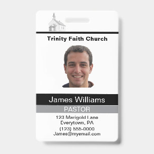 Pastor Custom ID Badge