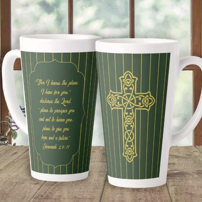 Pastor Gift Plans I Have For You Scripture  Latte Mug (Creator Uploaded)