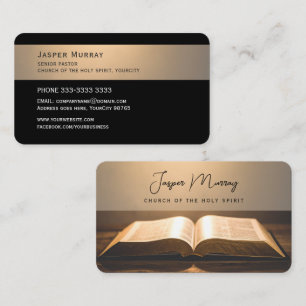 Pastor Holy Bible Business Card