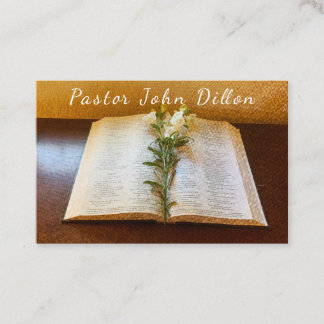 Pastor, Minister, Christian, Bible, Business Cards