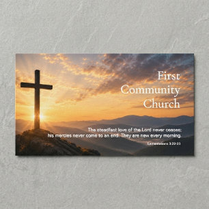 Pastor Ministry With Cross Business Card