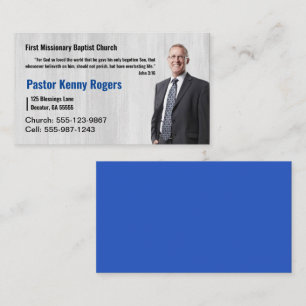 Pastor or Deacon Photo Church Business Card