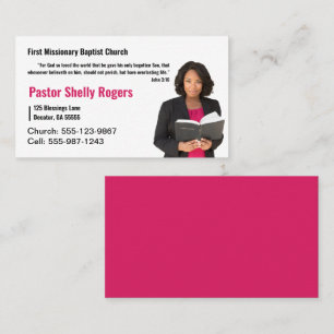 Pastor or Deacon Photo Church Business Card