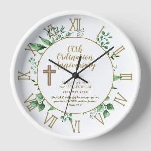 PASTOR Ordination Anniversary Verse - Personalised Clock