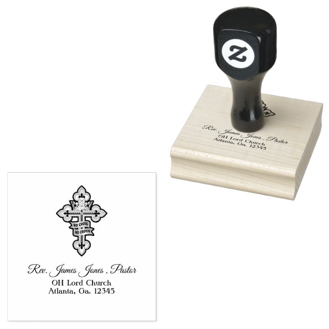 Pastor Personalised Rubber Stamp (Stamped)