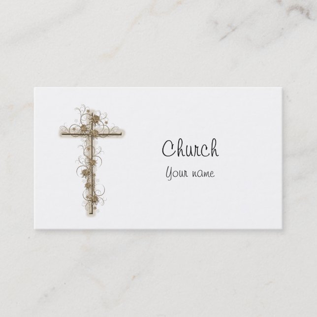 Pastor Reverend Church Business Card (Front)