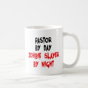 Pastor Zombie Slayer Joke Coffee Mug