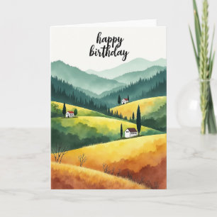 Pastoral Birthday Scene Card