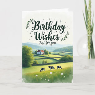 Pastoral Birthday Wishes Card
