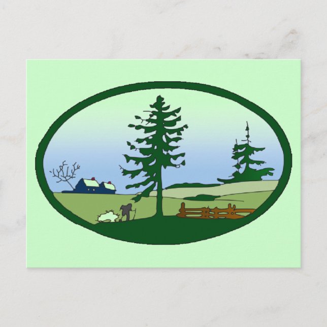 Pastoral Countryside Postcard (Front)