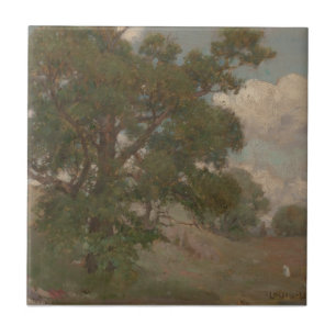 Pastoral Landscape Louis Loeb(American, 1866-1909) Ceramic Tile
