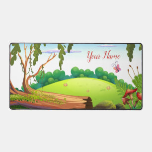 Pastoral Landscape Peaceful Blossom Serene Desk Mat