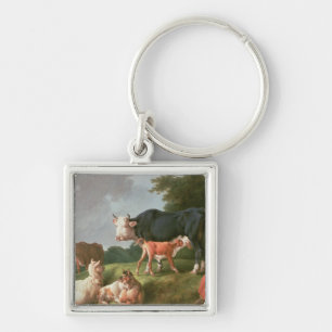 Pastoral Scene Key Ring