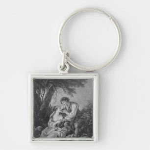 Pastoral scene key ring