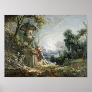 Pastoral Scene, or Young Shepherd in a Landscape Poster