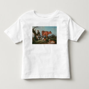 Pastoral scene with a cowherd toddler T-Shirt