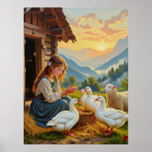 Pastoral Sunset Serenity Poster