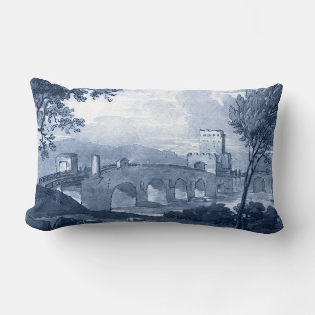 Pastoral Toile - Bridge Lumbar Cushion (Front)