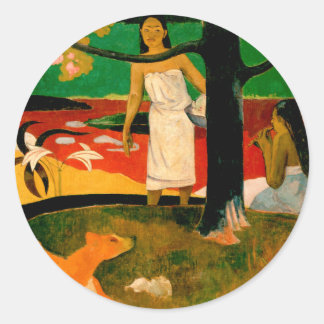 Pastorales Tahitiennes by Paul Gauguin Classic Round Sticker