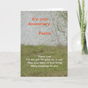 Pastor's Anniversary Card