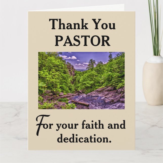 Pastor's Appreciation Thank You Card (Front)