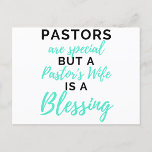 Pastors Are Special But A Pastor's Wife bl Holiday Postcard
