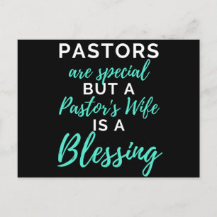Pastors Are Special But A Pastor's Wife Holiday Postcard
