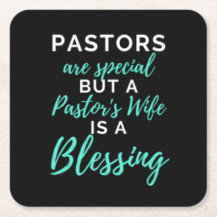Pastors Are Special But A Pastor's Wife Square Paper Coaster