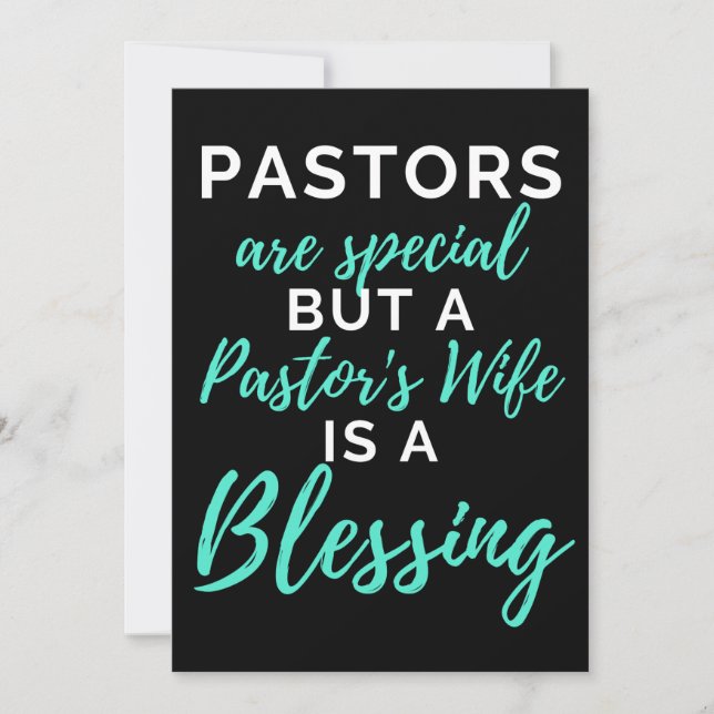 Pastors Are Special But A Pastor's Wife Thank You Card (Front)