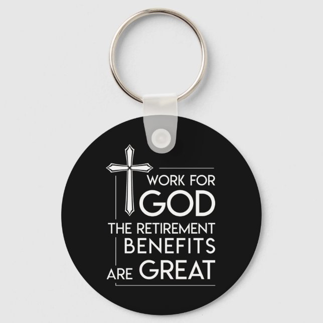 Pastors Christian Faith Work Retirement Great Key Ring (Front)