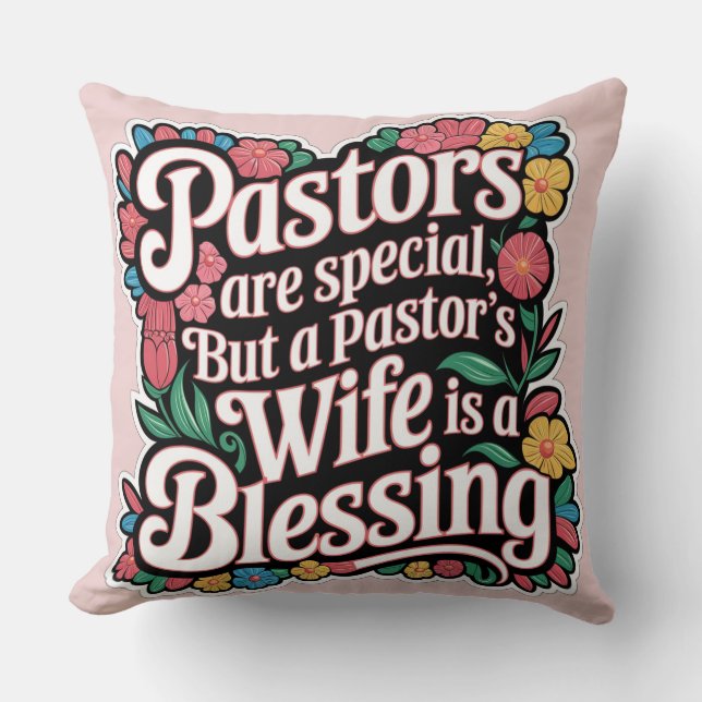 ✝️ Pastors Wife Appreciation Gift Blessing Custom Cushion (Front)