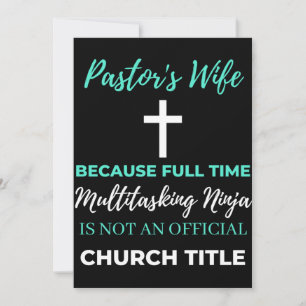 Pastor's Wife Because Full Time Multitasking Thank You Card