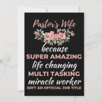 Pastor's Wife Because Super Amazing Life Changing